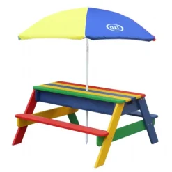 Nick vand/sand bord m. parasol regnbue