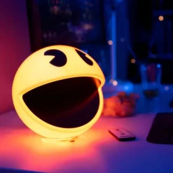 Pac-man LED lampe med lys og ikonisk lyd