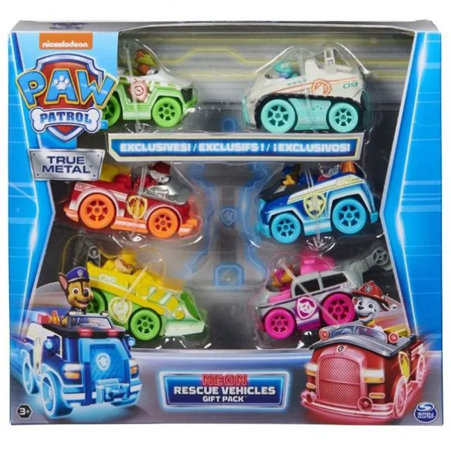 Paw Patrol True Metal Gift Pack Neon
