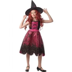 Pink heks dragt 116 cm