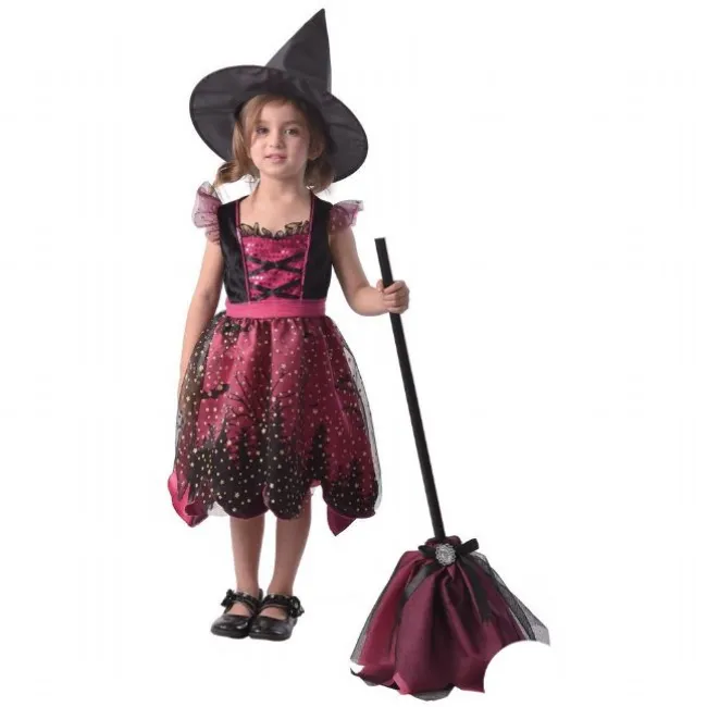 Pink heks dragt 104 cm
