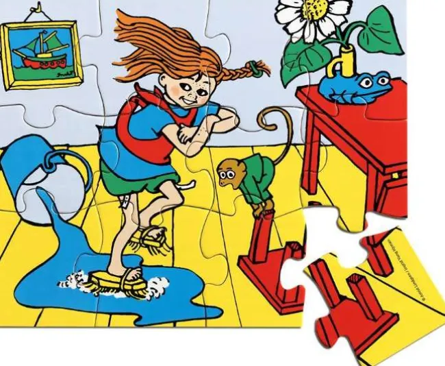 Pippi Træpuslespil, 12 Brikker