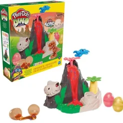 Play Doh Dinosaur Lava Bones Island