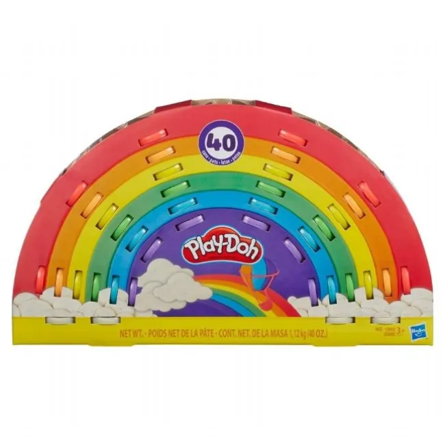 Play-Doh regnbuesæt m. 40 bøtter
