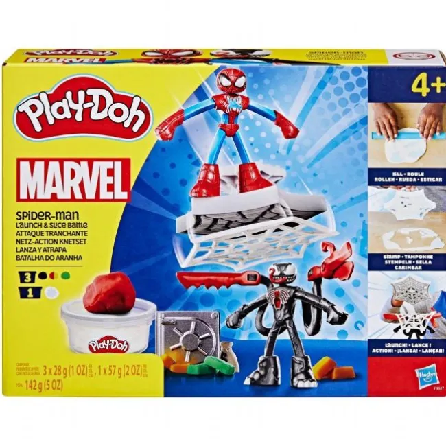 Play-Doh Spiderman Launch & Slice Battle