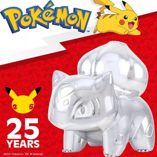 Pokemon Bulbasaur Sølv Figur