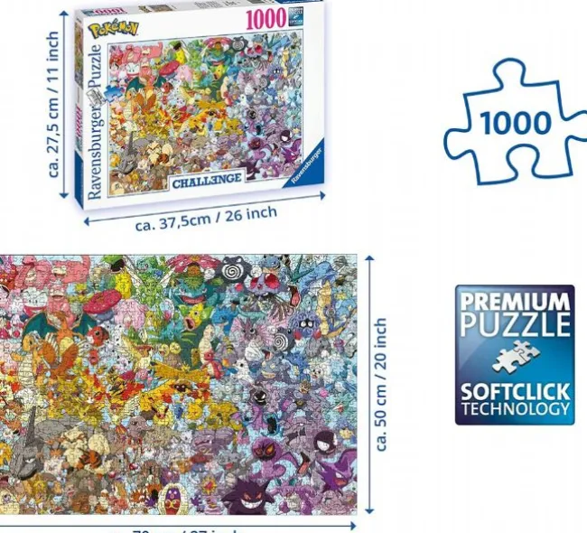 Pokemon Challange Puslespil 1000 Brikker
