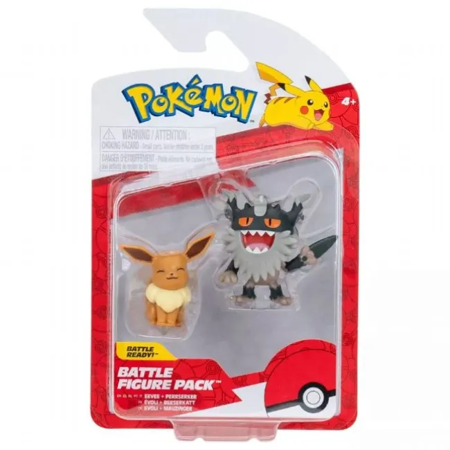 Pokemon Perrserker & Eevee Figur