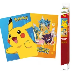 Pokemon Plakat Sæt 52x38 cm