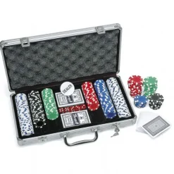 Pokerchips i alukuffert