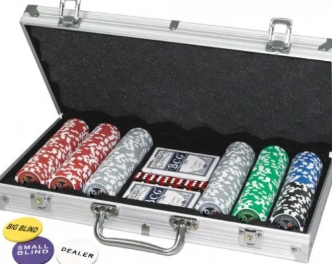 Poker Chips kuffert 300 laser chips