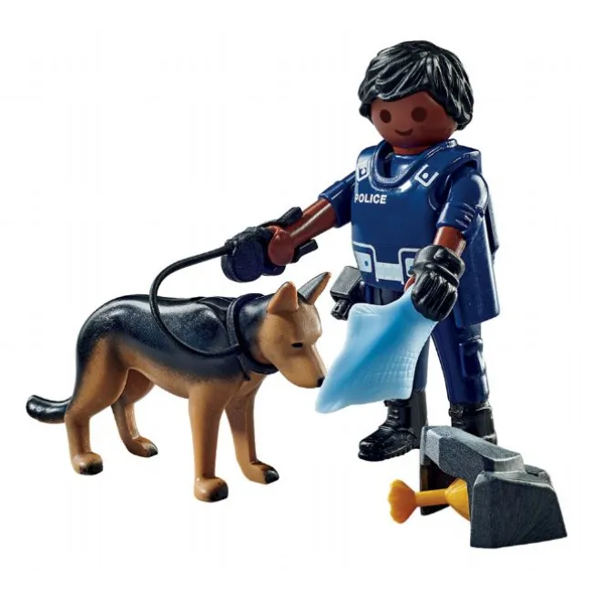 Politibetjent med sporhund