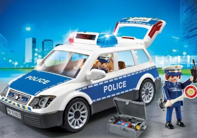 Politi bil med lys og lyd