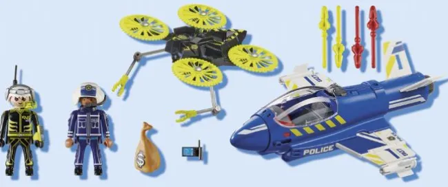 Politi-jet dronejagt