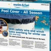 Poolcover OVAL winter 5.00x3.00m med wir