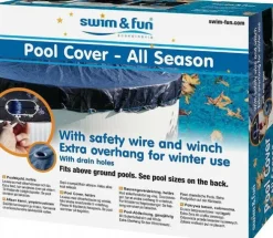 Poolcover OVAL winter 5.00x3.00m med wir