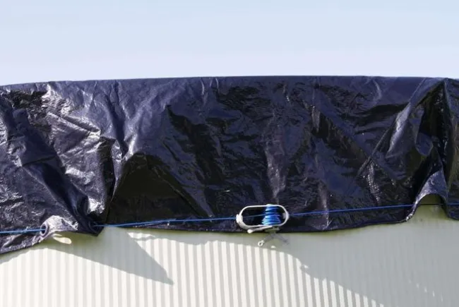 Poolcover winter 6.10x3.75m med wirelås