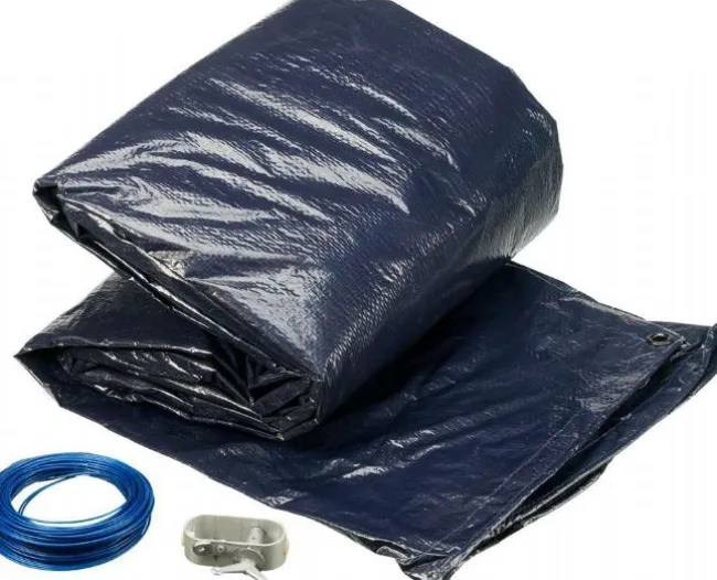 Poolcover winter 6.10x3.75m med wirelås