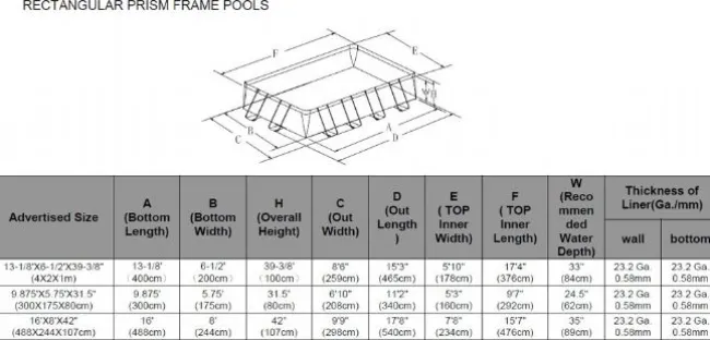 Pool Prism Frame 8.418L 400x200x122 cm