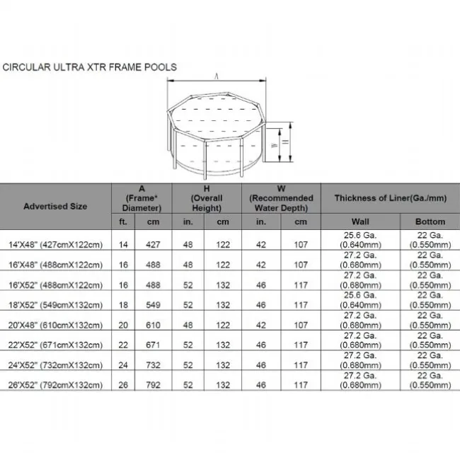 Pool Ultra XTR Frame 30.079L 610x122 cm