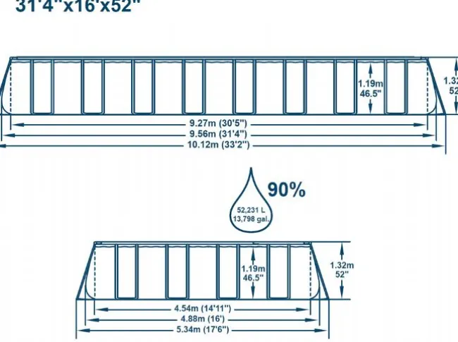 Power Steel pool 53.231L 956x488x132 cm