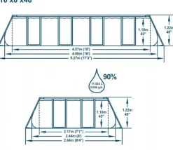 Power Steel Pool 11.532L 488x244x122cm