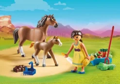 Pru med hest og føl