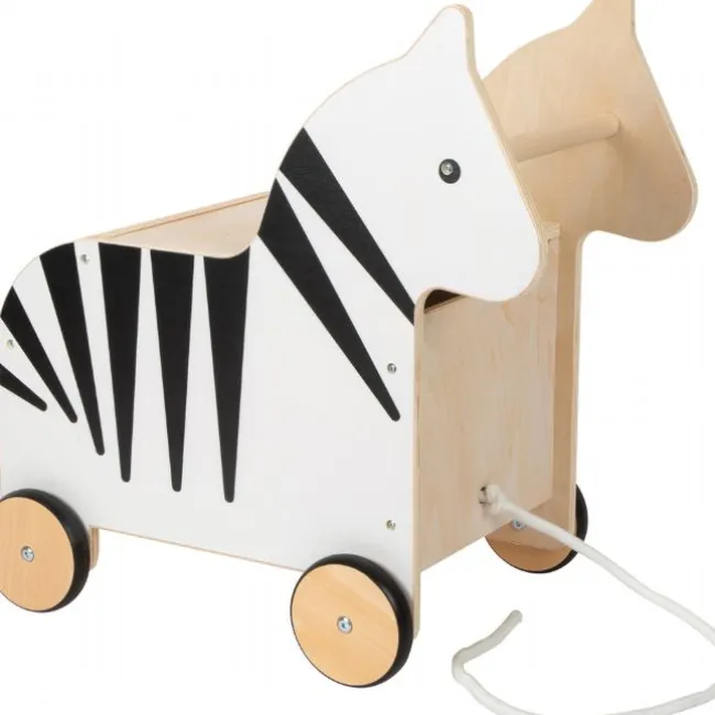 Pull Along legetøjskasse Zebra