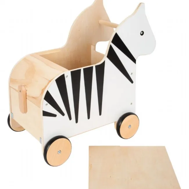 Pull Along legetøjskasse Zebra