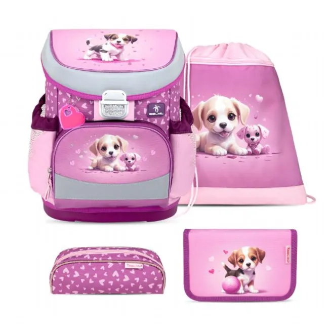 Puppy Skoletaske med 4 Dele