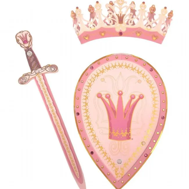 Queen Rosa sæt Sværd, skjold og krone