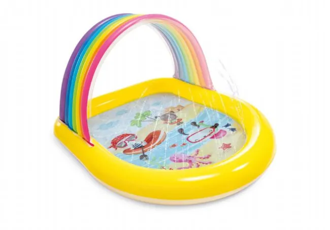 Rainbow Spray Børne Bassin 84L 147x130x8