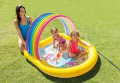 Rainbow Spray Børne Bassin 84L 147x130x8