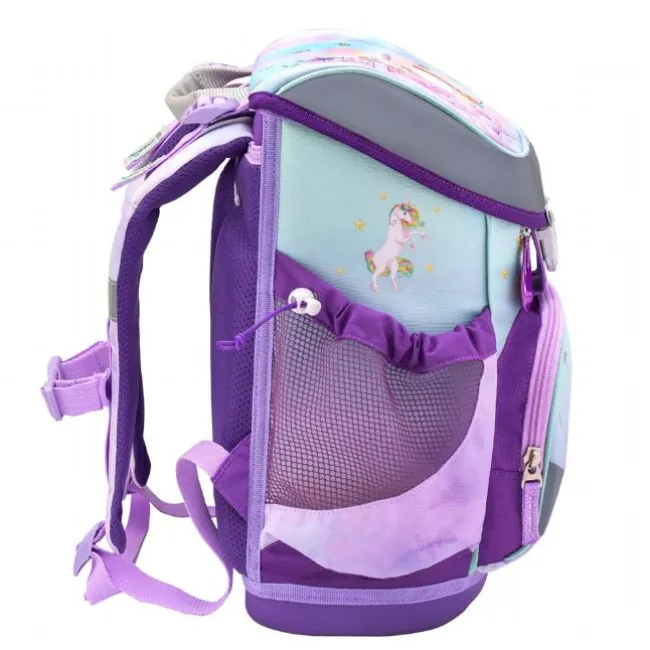 Rainbow Unicorn Skoletaske med 4 Dele
