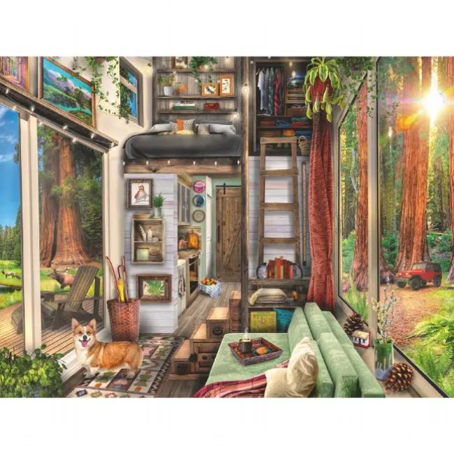 Redwood Skov Tiny House 1000 Brikker