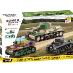 Renault R35 - Valentine IX - Panzer I