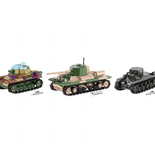 Renault R35 - Valentine IX - Panzer I