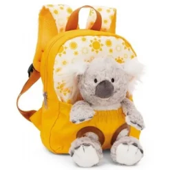 Rygsæk med bamse, koala gul