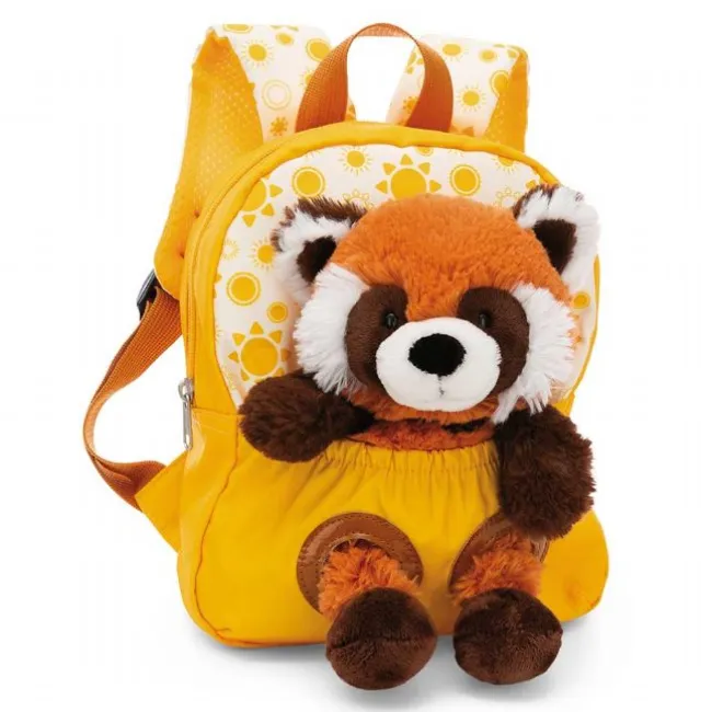 Rygsæk med bamse, rød panda