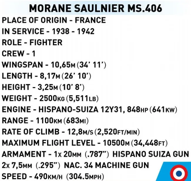 Sauliner MS406 Fransk Kampfly