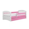 Seng m. Skuffe og Madras Pink