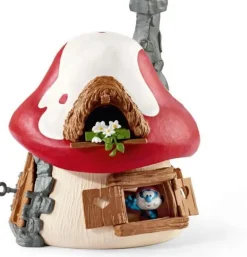 Smølfehus med 2 figurer