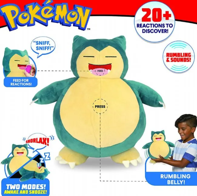 Snorlax Interaktiv Bamse 25cm