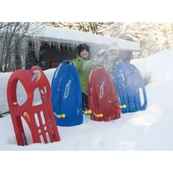 Snow Max Bobslæde med bremse, rød