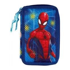 Spiderman dobbelt penalhus m. indhold