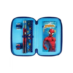 Spiderman dobbelt penalhus m. indhold