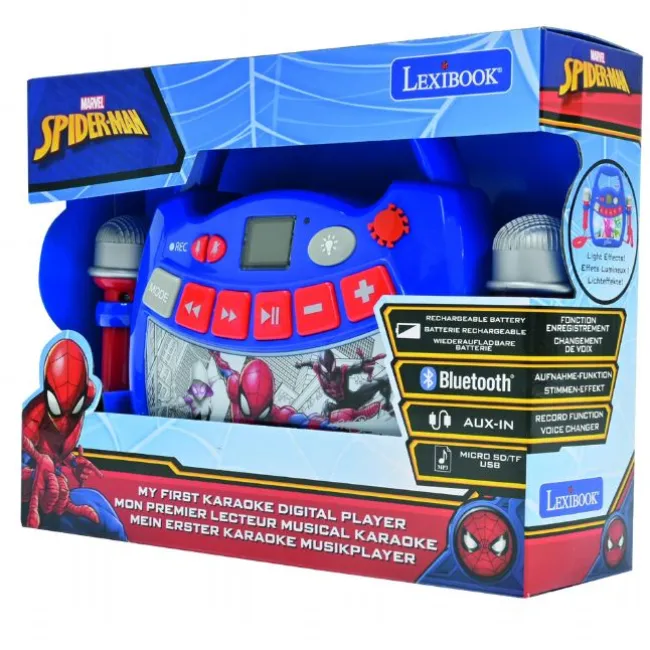 Spiderman Højtaler med Mikrofoner