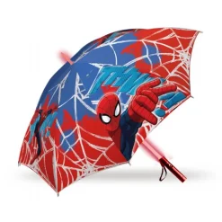 Spiderman Paraply m. LED Lys