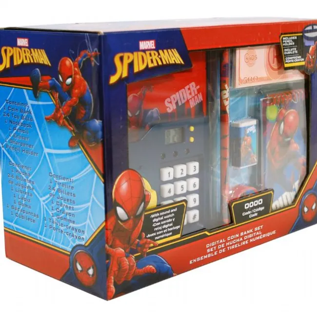 Spiderman Pengeskab med Tilbehør