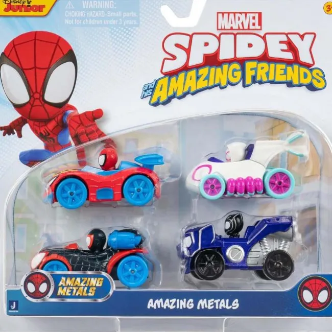 Spidey Amazin Metal Biler 4-pack